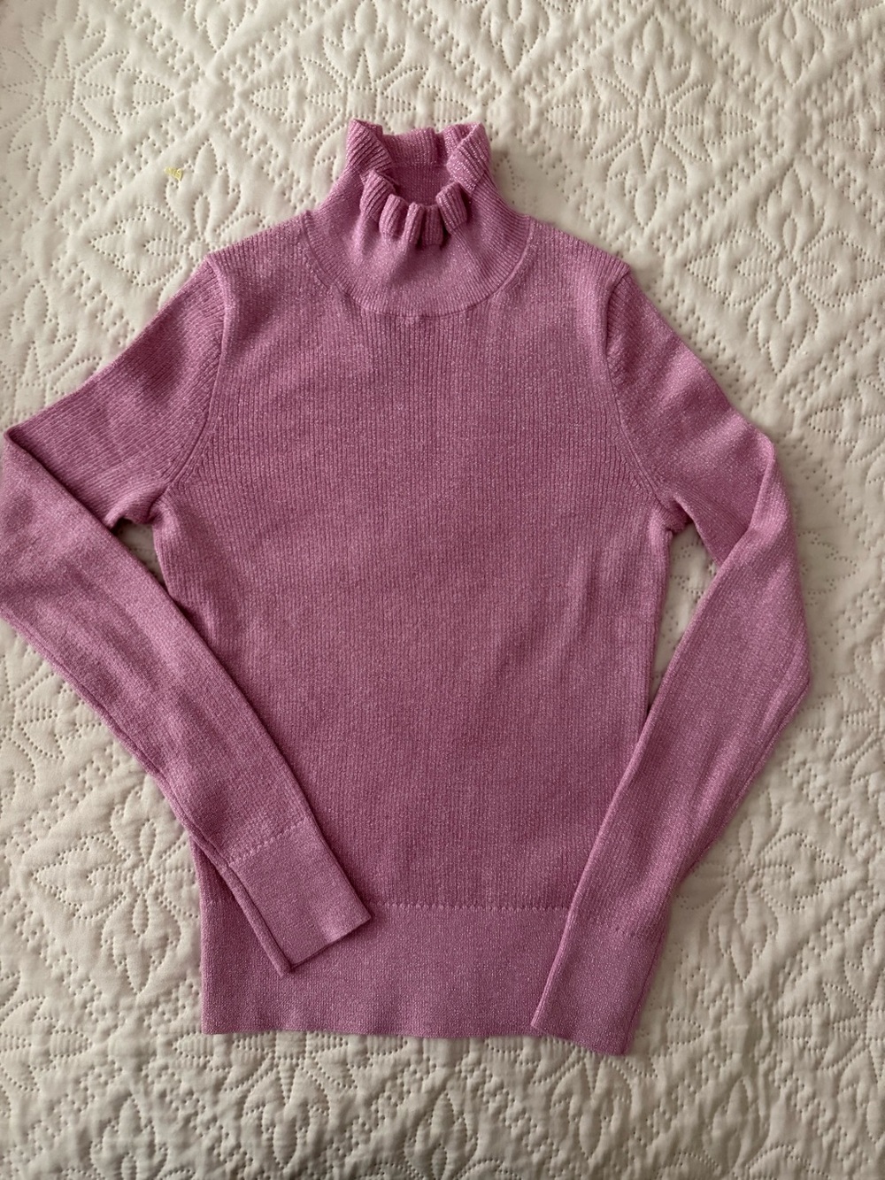 J Crew pink metallic sweater NWT
